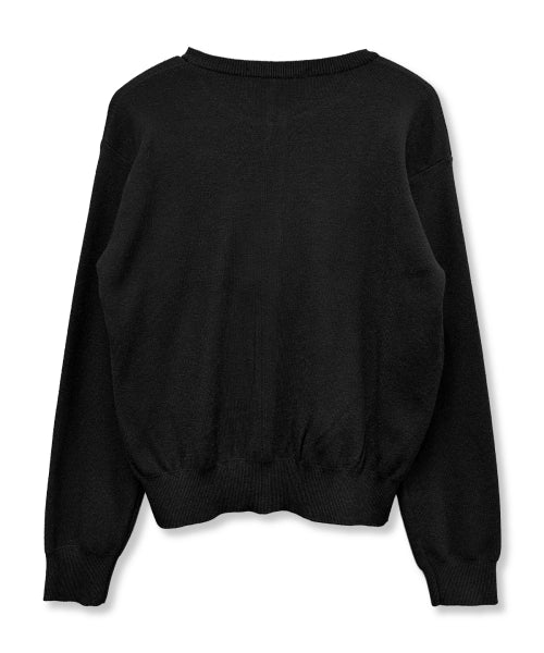 LOGO CARDIGAN - 2 COLORS BLACK