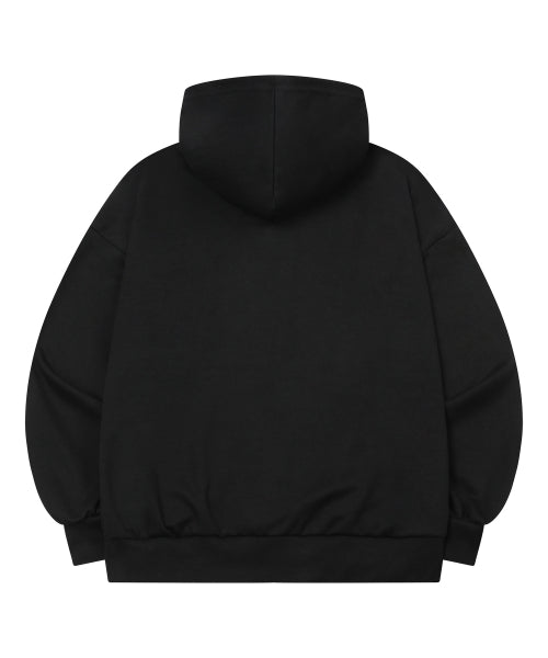 LOGO HOODIE TEE UNISEX BLACK