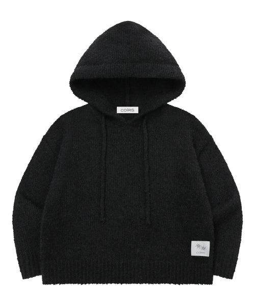 KNIT HOODIE TEE - 2 COLORS BLACK