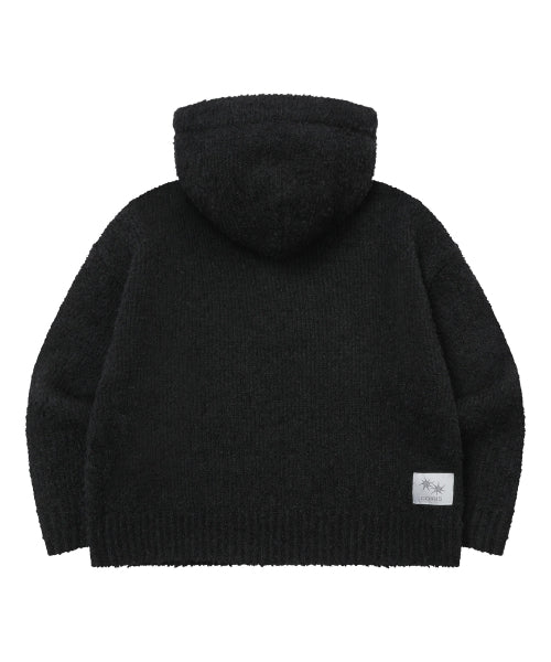 KNIT HOODIE TEE - 2 COLORS BLACK