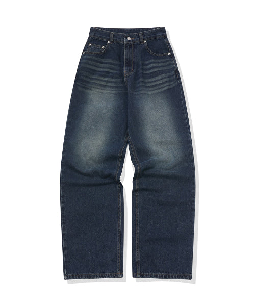 WOMEN WIDE DENIM PANTS - 2 COLORS INDIGO