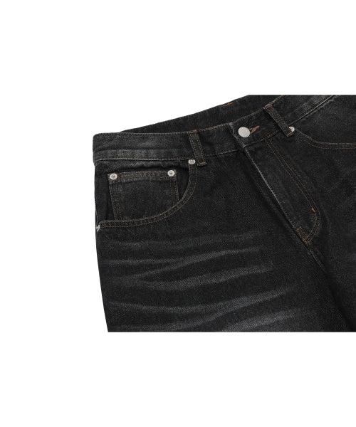 WOMEN WIDE DENIM PANTS - 2 COLORS BLACK