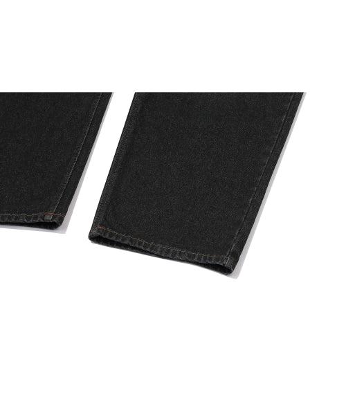 WOMEN WIDE DENIM PANTS - 2 COLORS BLACK
