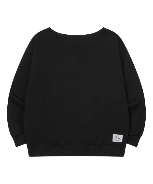 SHOULDER SWEATSHIRT - 3 COLORS BLACK
