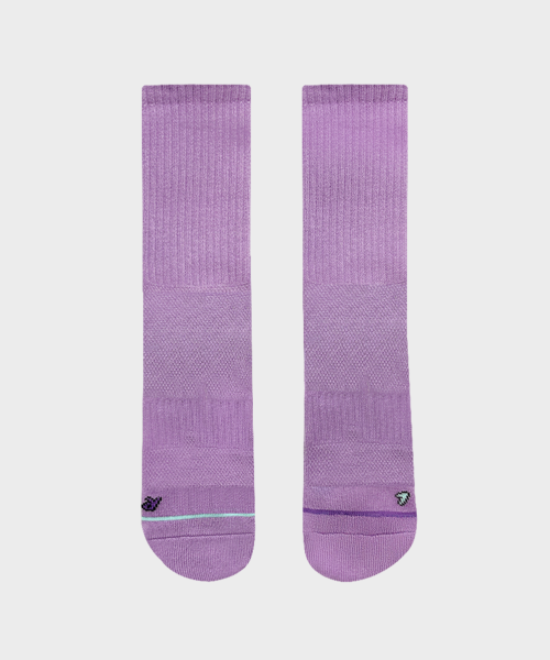 COOLMAX CUSHIONING RUNNING CREW SOCKS - 6 COLORS PURPLE