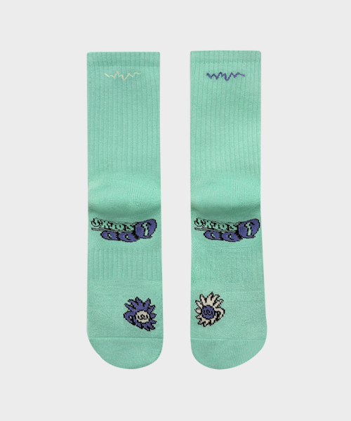 COOLMAX CUSHIONING RUNNING CREW SOCKS - 6 COLORS MINT