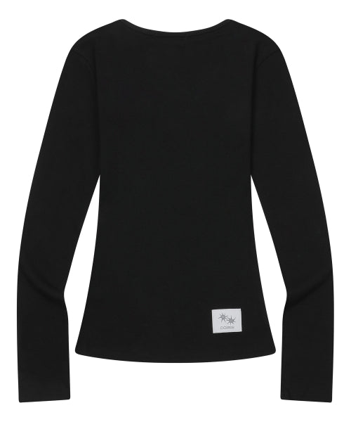 LONG SLEEVE TEE - 4 COLORS BLACK