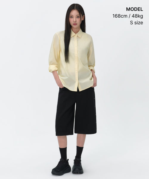 WOMENS RELAXED OXFORD SHIRT #韓韶禧同款! - 5 COLORS CREAM
