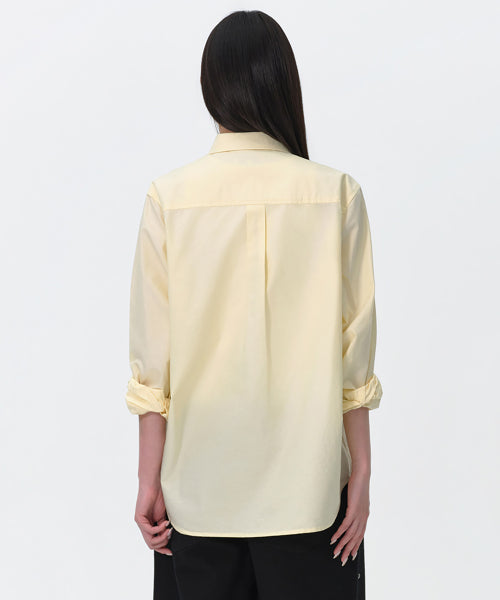 WOMENS RELAXED OXFORD SHIRT #韓韶禧同款! - 5 COLORS CREAM