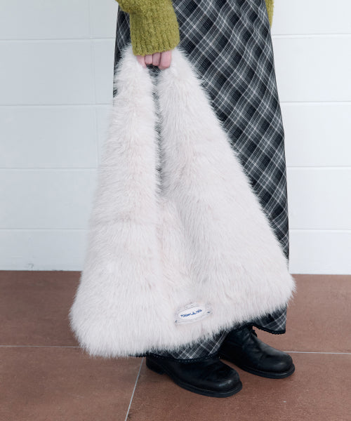 FUR TOTE BAG IVORY IVORY