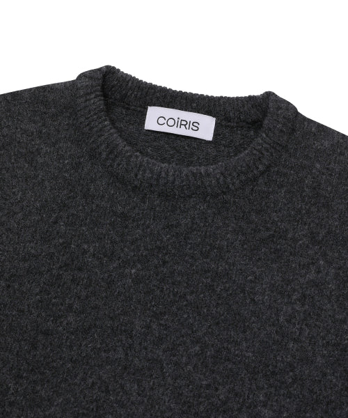ROUND NECK CROP KNIT - 4 COLORS BLACK