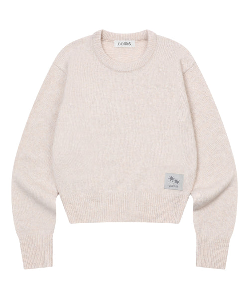 ROUND NECK CROP KNIT - 4 COLORS BLACK