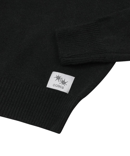 ROUND NECK CROP KNIT - 4 COLORS BLACK