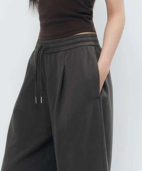 WOMENS ONE TUCK BERMUDA SWEAT PANTS #韓韶禧同款! - 4 COLORS AS SHOWN