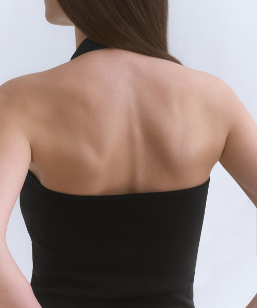 WOMENS SLIM HALTER TOP #韓韶禧同款! - 3 COLORS BLACK