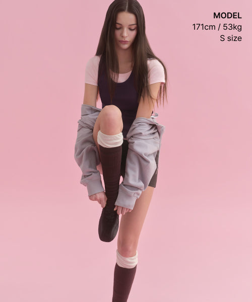 WOMENS SLIM HALTER TOP #韓韶禧同款! - 3 COLORS BROWN
