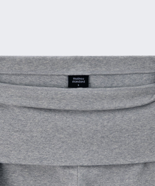 WOMENS TURN DOWN MICRO JERSEY SHORTS #韓韶禧同款! - 3 COLORS GREY