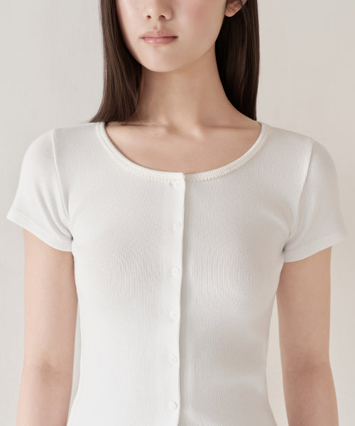 WOMENS LACE TRIM SHORT SLEEVE JERSEY CARDIGAN #韓韶禧同款! - 3 COLORS WHITE