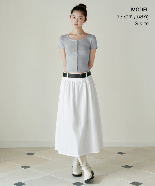 WOMENS LACE TRIM SHORT SLEEVE JERSEY CARDIGAN #韓韶禧同款! - 3 COLORS GREY