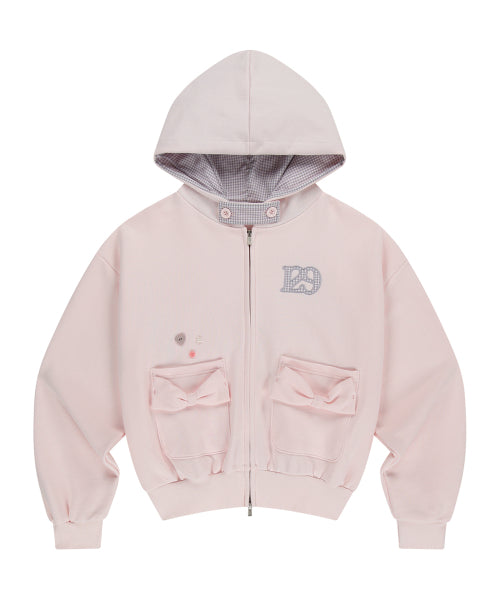 POCKET HOODIE PINK - 2 COLORS PINK