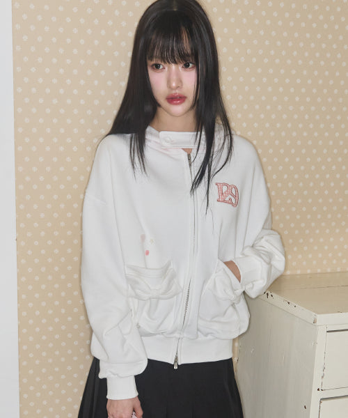 POCKET HOODIE PINK - 2 COLORS WHITE