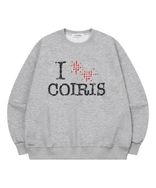 TEE LOGO SWEATSHIRT UNISEX - 2 COLORS CHARCOAL