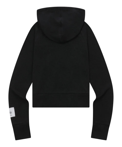 SLIM FIT CROP HOODIE - 2 COLORS BLACK