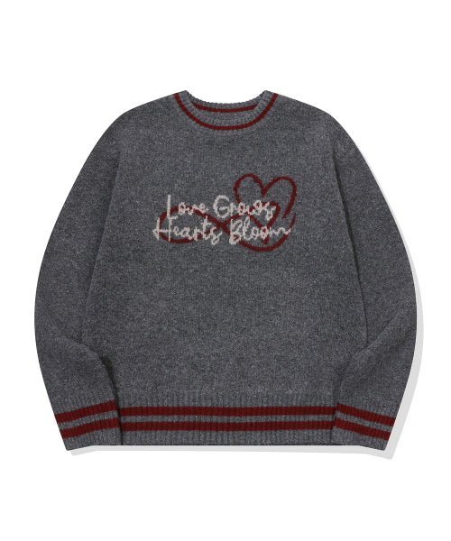 LOVE PULLOVER KNIT - 2 COLORS GREY
