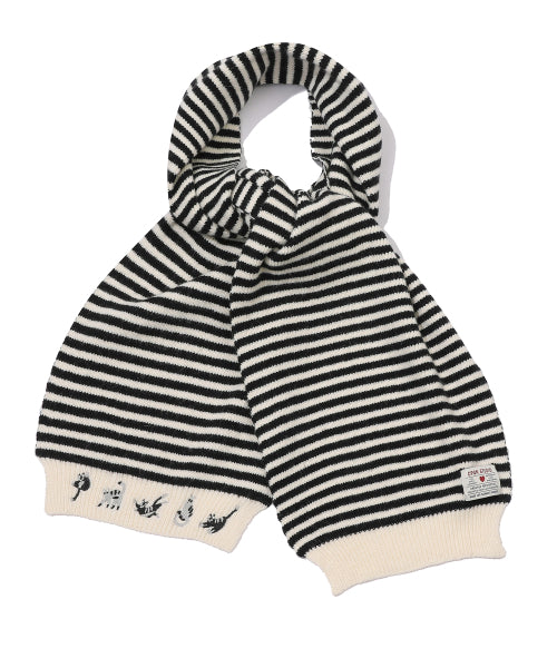 CAT STITCH STRIPE MUFFLER - 3 COLORS AS SHOWN