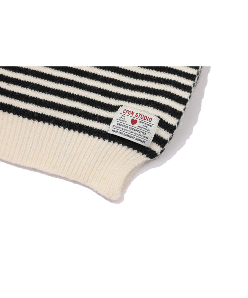 CAT STITCH STRIPE MUFFLER - 3 COLORS AS SHOWN