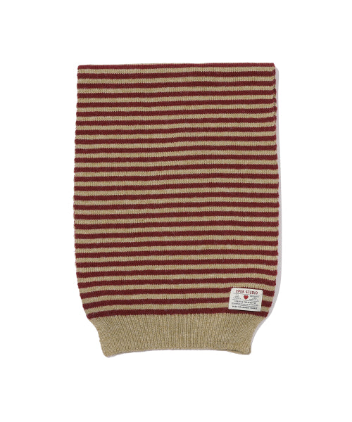 CAT STITCH STRIPE MUFFLER - 3 COLORS BURGUNDY