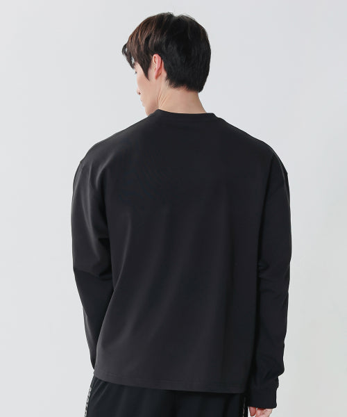 HEAVY COTTON PLAIN OVERFIT LONG SLEEVE - 2 COLORS BLACK