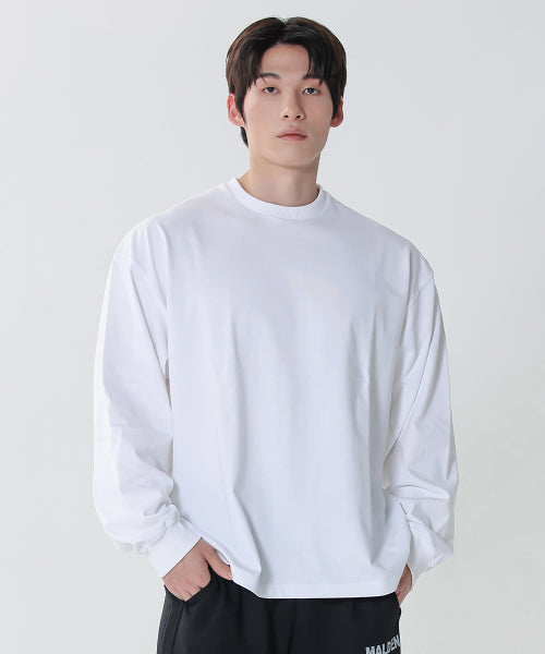HEAVY COTTON PLAIN OVERFIT LONG SLEEVE - 2 COLORS BLACK