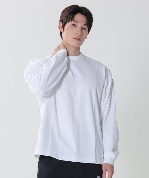 HEAVY COTTON PLAIN OVERFIT LONG SLEEVE - 2 COLORS BLACK