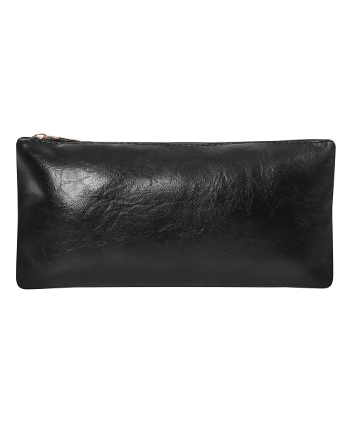 BIG LEATHER SHOULDER BAG BLACK