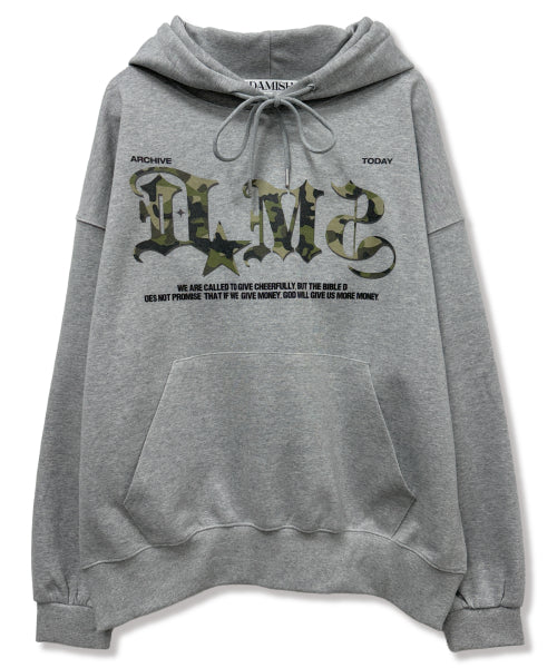 GOTHIC LOGO HOODIE - 2 COLORS GREY
