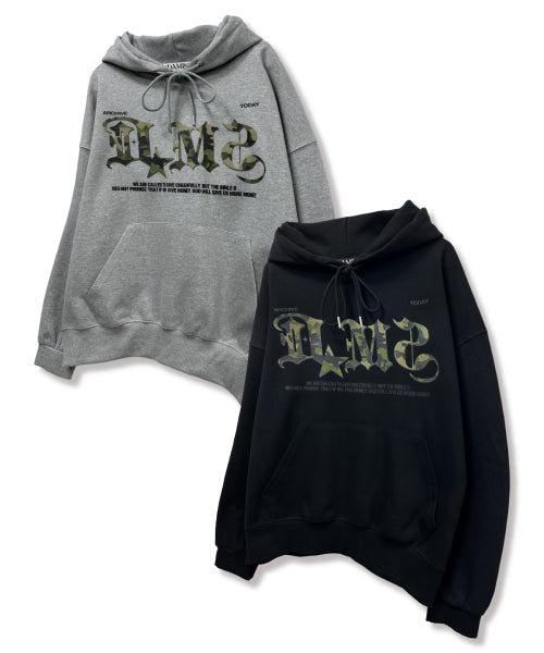 GOTHIC LOGO HOODIE - 2 COLORS GREY