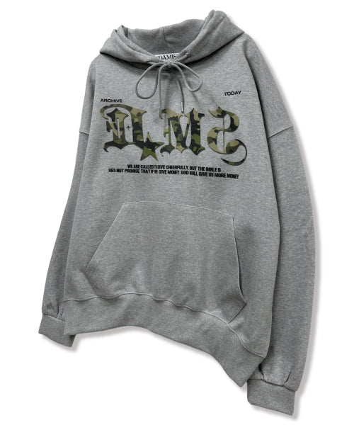 GOTHIC LOGO HOODIE - 2 COLORS GREY