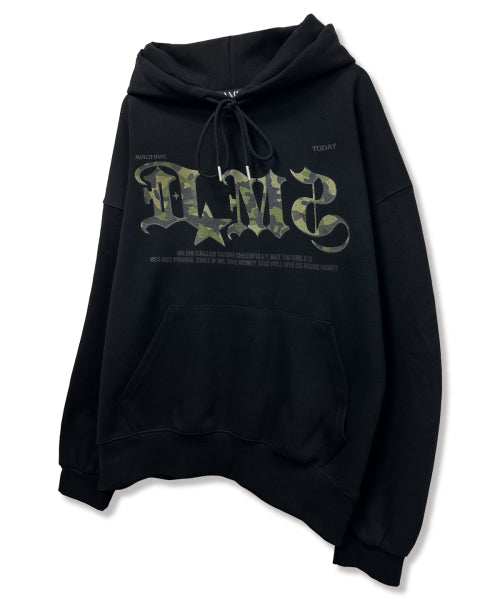 GOTHIC LOGO HOODIE - 2 COLORS BLACK
