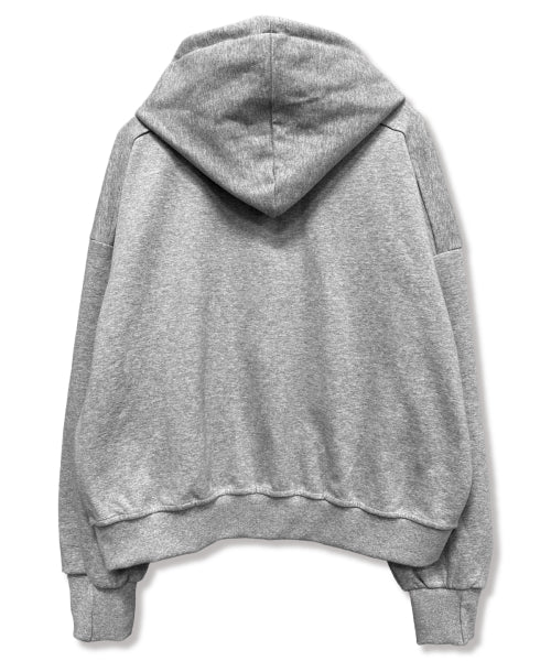 GOTHIC CROSS LETTERING HOODIE - 2 COLORS GREY