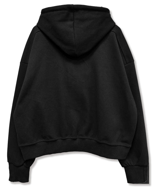 GOTHIC CROSS LETTERING HOODIE - 2 COLORS BLACK