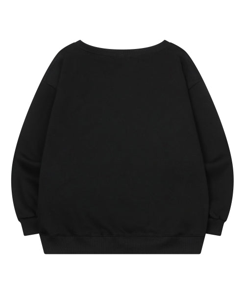 TEE LOGO SHOULDER SWEATSHIRT - 2 COLORS BLACK