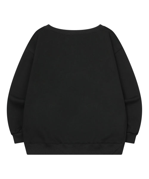 SHOULDER SWEATSHIRT - 2 COLORS BLACK