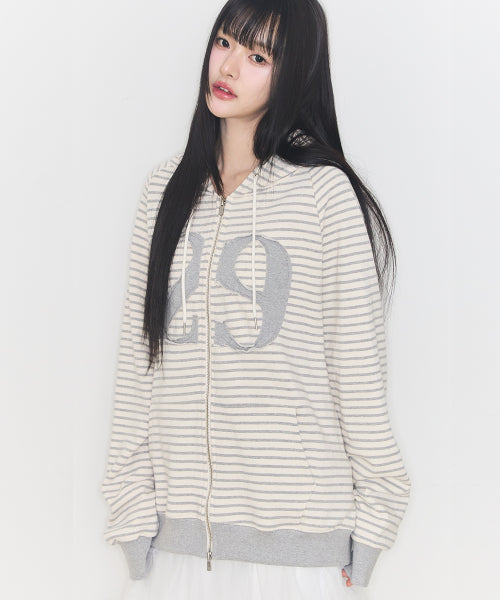 129 LOGO HOODIE GREY - 9 COLORS IVORY