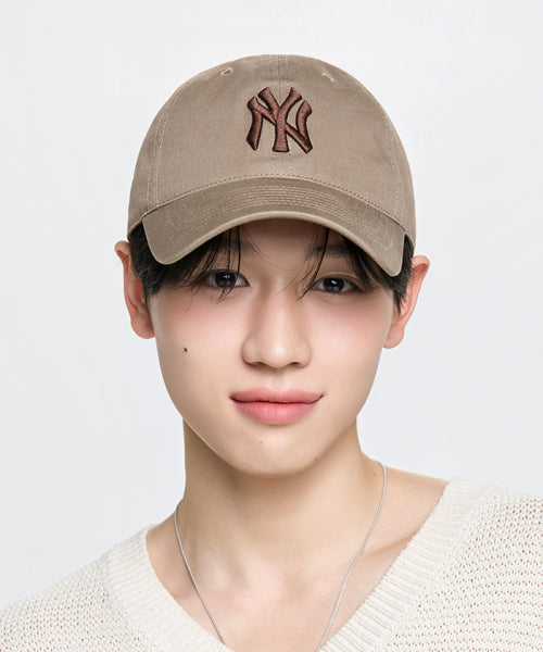 ACE UNSTRUCTURED BALL CAP NY #KARINA同款! - 9 COLORS BEIGE