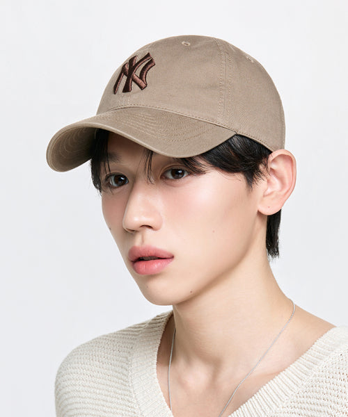 ACE UNSTRUCTURED BALL CAP NY #KARINA同款! - 9 COLORS BEIGE
