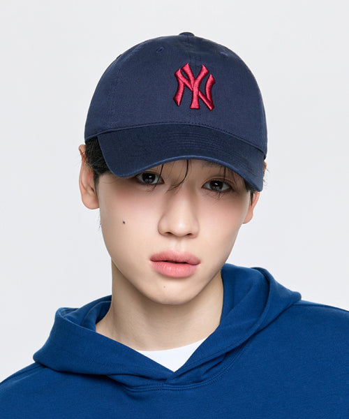ACE UNSTRUCTURED BALL CAP NY #KARINA同款! - 9 COLORS NAVY