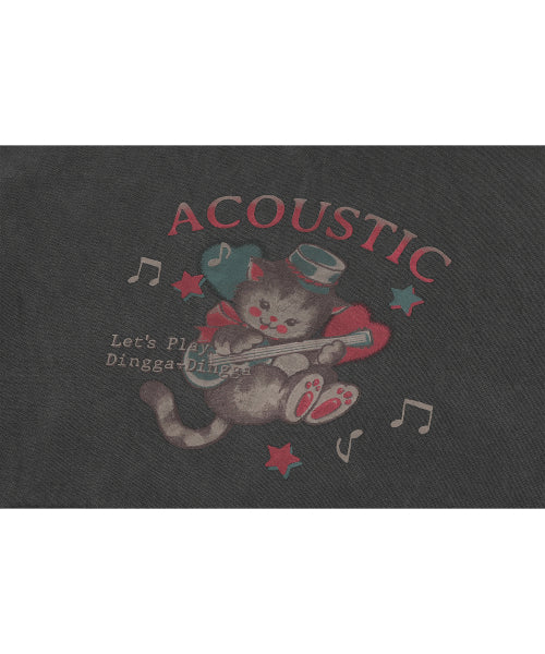 CAT PIGMENT HOODIE - 2 COLORS BLACK