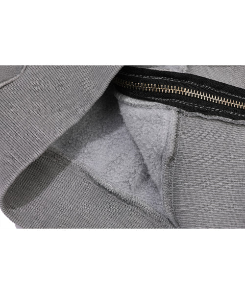 2-WAY DAY PIGMENT CROP HOOD ZIP-UP - 2 COLORS DARK GREY
