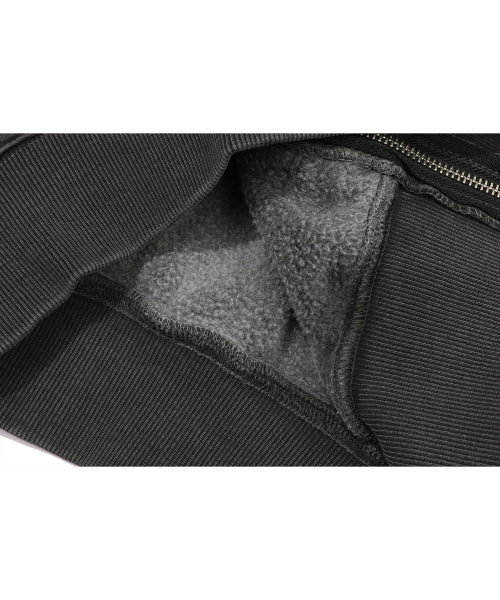 2-WAY DAY PIGMENT CROP HOOD ZIP-UP - 2 COLORS BLACK